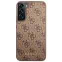 Guess nakładka do Samsung Galaxy S23 GUHCS23SG4GFBR brązowa hardcase 4G Metal Gold Logo