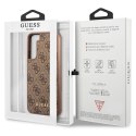 Guess nakładka do Samsung Galaxy S23 GUHCS23SG4GFBR brązowa hardcase 4G Metal Gold Logo