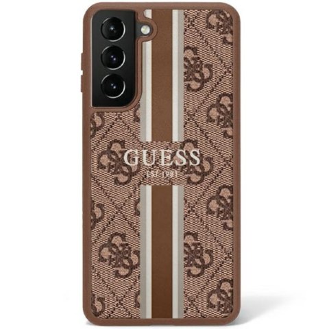 Guess nakładka do Samsung Galaxy S23 Ultra GUHCS23LP4RPSW brązowa hardcase 4G Printed Stripe