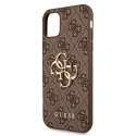 Guess nakładka do iPhone 12 Pro Max 6,7" GUHCP12L4GMGBR brązowe hard case 4G Big Metal Logo