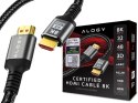 Kabel HDMI 2.1 Alogy 8K 60Hz 48GBps 2m Czarny