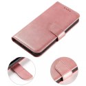 Etui na telefonMagnet Case do iPhone 14 elegancki futerał etui pokrowiec z klapką i funkcją podstawki różowy