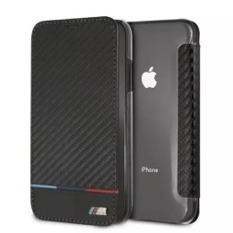 Etui ochronne na telefon BMW BMTRBKI61PUCARTCBK do Apple iPhone Xr book czarny/black Carbon Tricolor Stripe