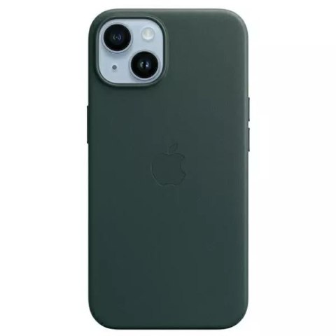 Oryginalne Etui ochronne na telefon Apple MPP53ZM/A do Apple iPhone 14 6,1" zielony/forest green Leather Case MagSafe