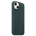 Oryginalne Etui ochronne na telefon Apple MPP53ZM/A do Apple iPhone 14 6,1" zielony/forest green Leather Case MagSafe