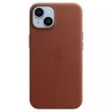 Oryginalne Etui ochronne na telefon Apple MPP73ZM/A do Apple iPhone 14 6,1" umbra/umber Leather Case MagSafe