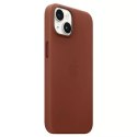 Oryginalne Etui ochronne na telefon Apple MPP73ZM/A do Apple iPhone 14 6,1" umbra/umber Leather Case MagSafe