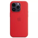 Oryginalne Etui ochronne na telefon Apple MPTM3ZM/A do Apple iPhone 14 Pro 6,1" MagSafe czerwony/red Silicone Case