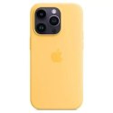 Oryginalne Etui ochronne na telefon Apple MPTM3ZM/A do Apple iPhone 14 Pro 6,1" MagSafe żółty/sunglow Silicone Case