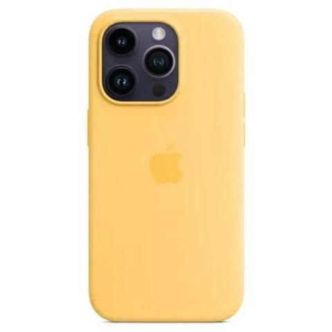 Oryginalne Etui ochronne na telefon Apple MPTM3ZM/A do Apple iPhone 14 Pro 6,1" MagSafe żółty/sunglow Silicone Case