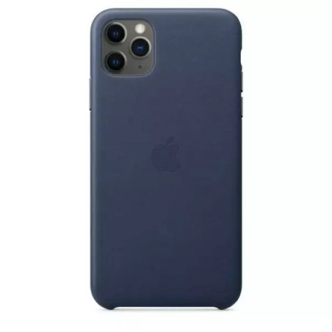 Oryginalne Etui ochronne na telefon MX0G2ZM/A do Apple iPhone 11 Pro Max nocny błękit/navy Leather Case