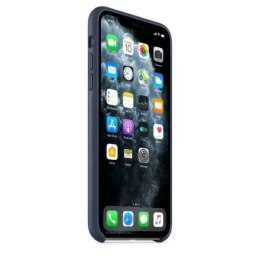 Oryginalne Etui ochronne na telefon MX0G2ZM/A do Apple iPhone 11 Pro Max nocny błękit/navy Leather Case