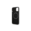 Guess nakładka do iPhone 13 Pro / 13 6,1" GUHMP13LSPLK czarna hard case Silicone Logo Plate MagSafe
