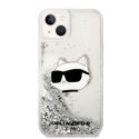 Karl Lagerfeld nakładka do iPhone 14 6,1" KLHCP14SLNCHCS srebrna hardcase Liquid Glitter NFT Choupette Head