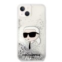 Karl Lagerfeld nakładka do iPhone 14 6,1" KLHCP14SLNKHCH srebrna hardcase Liquid Glitter NFT Karl's Head