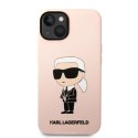 Karl Lagerfeld nakładka do iPhone 14 6,1" KLHMP14SSNIKBCP różowa hardcase Magsafe Silicone NFT Ikonik