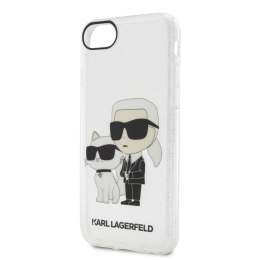 Karl Lagerfeld nakładka do iPhone 7 / 8 / SE KLHCI8HNKCTGT transparentne hardcase IML Glitter NFT Karl&Choupette