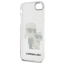 Karl Lagerfeld nakładka do iPhone 7 / 8 / SE KLHCI8HNKCTGT transparentne hardcase IML Glitter NFT Karl&Choupette