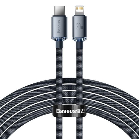 KABEL BASEUS CRYSTAL SHINE 20W 2M PD USB-C LIGHTNING BLACK