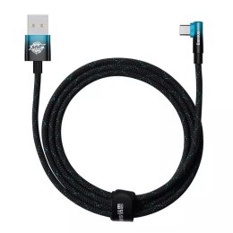 Baseus Elbow 2m 100W úhlový kabel USB na USB-C (černo-modrý)