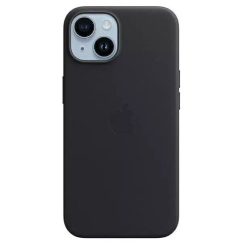 Originální ochranné pouzdro Apple Phone Case MPP43ZM/A pro Apple iPhone 14 6,1" černé/půlnoční kožené pouzdro MagSafe