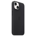 Originální ochranné pouzdro Apple Phone Case MPP43ZM/A pro Apple iPhone 14 6,1" černé/půlnoční kožené pouzdro MagSafe