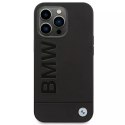 Etui BMW BMHCP14XSLLBK pro iPhone 14 Pro Max 6,7" kožené razítko