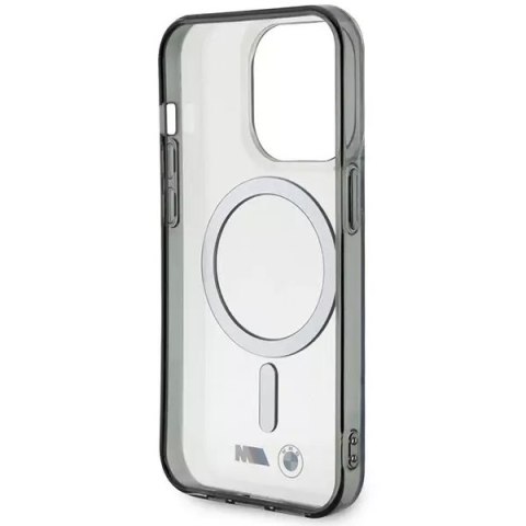 Etui BMW BMHMP14XHCRS pro iPhone 14 Pro Max 6,7" pevný obal Silver Ring MagSafe