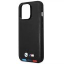 Etui BMW BMHMP14L22PTDK pro iPhone 14 Pro 6,1" kožená známka Tricolor Magsafe