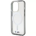 Etui BMW BMHMP14LHCRS pro iPhone 14 Pro 6,1" pevný obal Silver Ring MagSafe