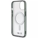 Etui BMW BMHMP14SHCRS pro iPhone 14 6,1" průhledný pevný obal Silver Ring MagSafe