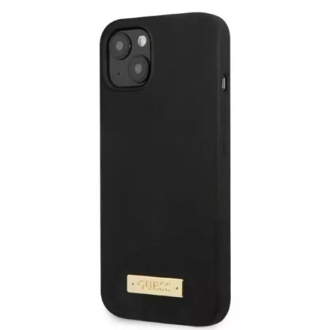 Etui Guess GUHMP13SSPLK pro iPhone 13 mini 5,4" černý/černý pevný obal Silikonová deska s logem MagSafe