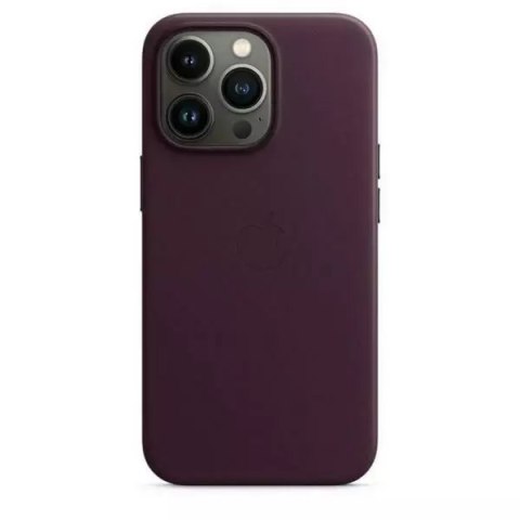 Original Protective Apple Phone Case MM1A3ZM/A for Apple iPhone 13 Pro / 13 6.1" cherry/dark cherry Leather Case MageSafe