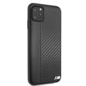 Pevný obal BMW BMHCN65MCARBK pro Apple iPhone 11 Pro Max černo/černý PU Carbon