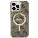 Etui na telefon Guess GUHMP14XH4STW do Apple iPhone 14 Pro Max 6,7" brązowy/brown hardcase 4G MagSafe