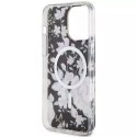 Etui na telefon Guess GUHMP14XHCFWSK do Apple iPhone 14 Pro Max 6,7" czarny/black hardcase Flower MagSafe