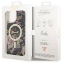 Etui na telefon Guess GUHMP14XHCFWSK do Apple iPhone 14 Pro Max 6,7" czarny/black hardcase Flower MagSafe