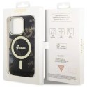 Etui na telefon Guess GUHMP14XHTMRSK do Apple iPhone 14 Pro Max 6,7" czarny/black hardcase Golden Marble MagSafe