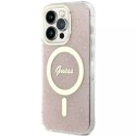 Etui na telefon Guess GUHMP14LH4STP do Apple iPhone 14 Pro 6.1" różowy/pink hardcase 4G MagSafe