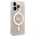 Etui na telefon Guess GUHMP14LH4STP do Apple iPhone 14 Pro 6.1" różowy/pink hardcase 4G MagSafe