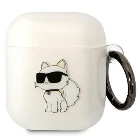 Karl Lagerfeld etui do Airpods 1 / 2 KLA2HNCHTCT transparentne Ikonik Choupette