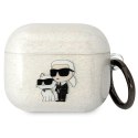 Karl Lagerfeld etui do Airpods 3 KLA3HNKCTGT transparentne Gliter Karl&Choupette