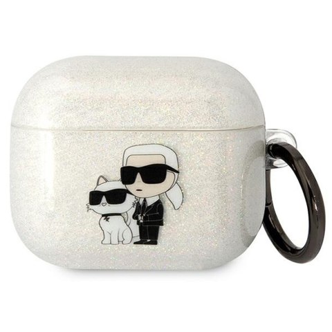 Karl Lagerfeld etui do Airpods 3 KLA3HNKCTGT transparentne Gliter Karl&Choupette