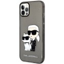 Karl Lagerfeld nakładka do iPhone 12 / 12 Pro 6,1" KLHCP12MHNKCTGK czarna HC IML Glitter NFT Karl&Choupete
