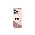 Karl Lagerfeld nakładka do iPhone 14 Pro Max 6,7" KLHCP14XLNKHCP różowa hardcase Glitter Karl Head