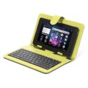 OMEGA TABLET CASE QWERTY KEYBOARD+MICRO USB ETUI NA TABLET Z KLAWIATURĄ QWERTY Z MICRO USB 7" INDIANA GREEN [41832]