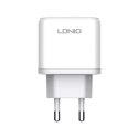 LDNIO A2526C USB nástěnná nabíječka, USB-C 45W Lightning kabel