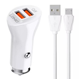 Nabíječka do auta LDNIO C511Q 2USB MicroUSB kabel