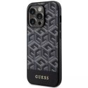 Sada na telefon Guess GUHMP14LHGCFSEK pro Apple iPhone 14 Pro 6,1" černý/černý pevný obal GCube Stripes MagSafe