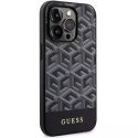 Sada na telefon Guess GUHMP14LHGCFSEK pro Apple iPhone 14 Pro 6,1" černý/černý pevný obal GCube Stripes MagSafe